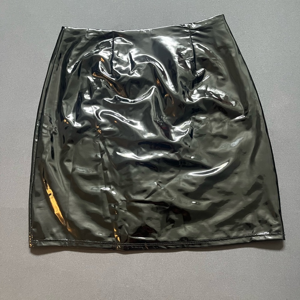 Fashion Nova Vinyl Bodycon Mini Skirt